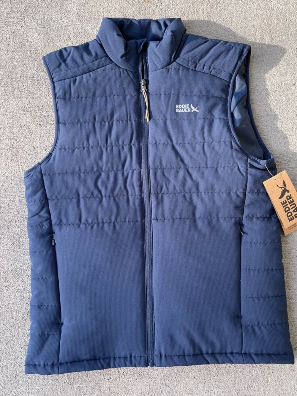 Eddie Bauer Palisades insulated vest outer space blue puffer NWT outerwear